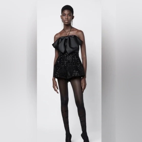 Zara Bow Romper - Picture 1 of 3